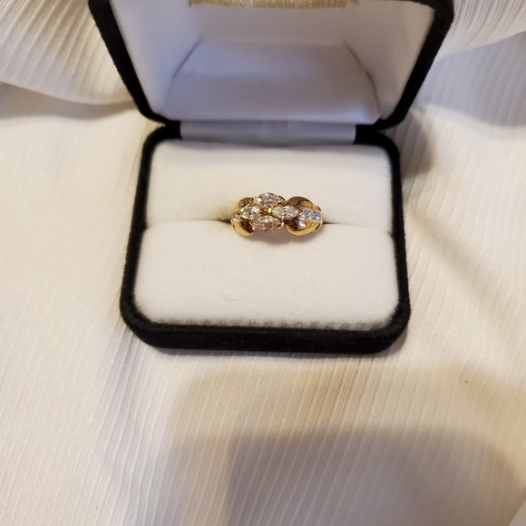 Ring Gold over Sterling Silver 925 CZ - Picture 3 of 5